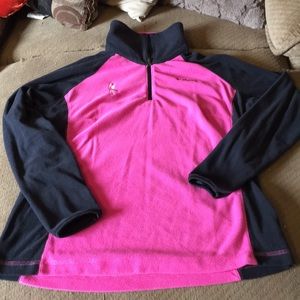 Columbia Pink and Black Fleece Sweater